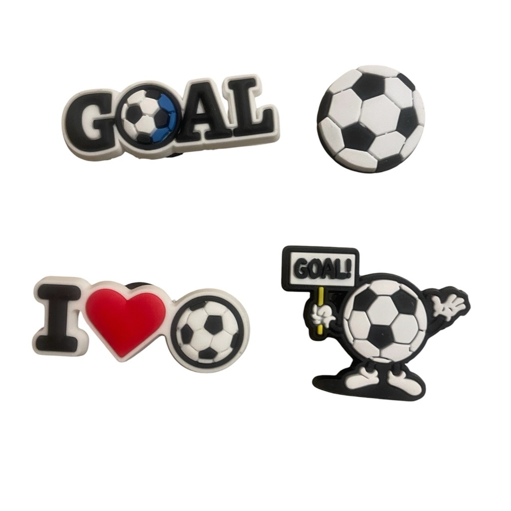 Soccer Jibbitz Charm Set of 4 Crocs Charms